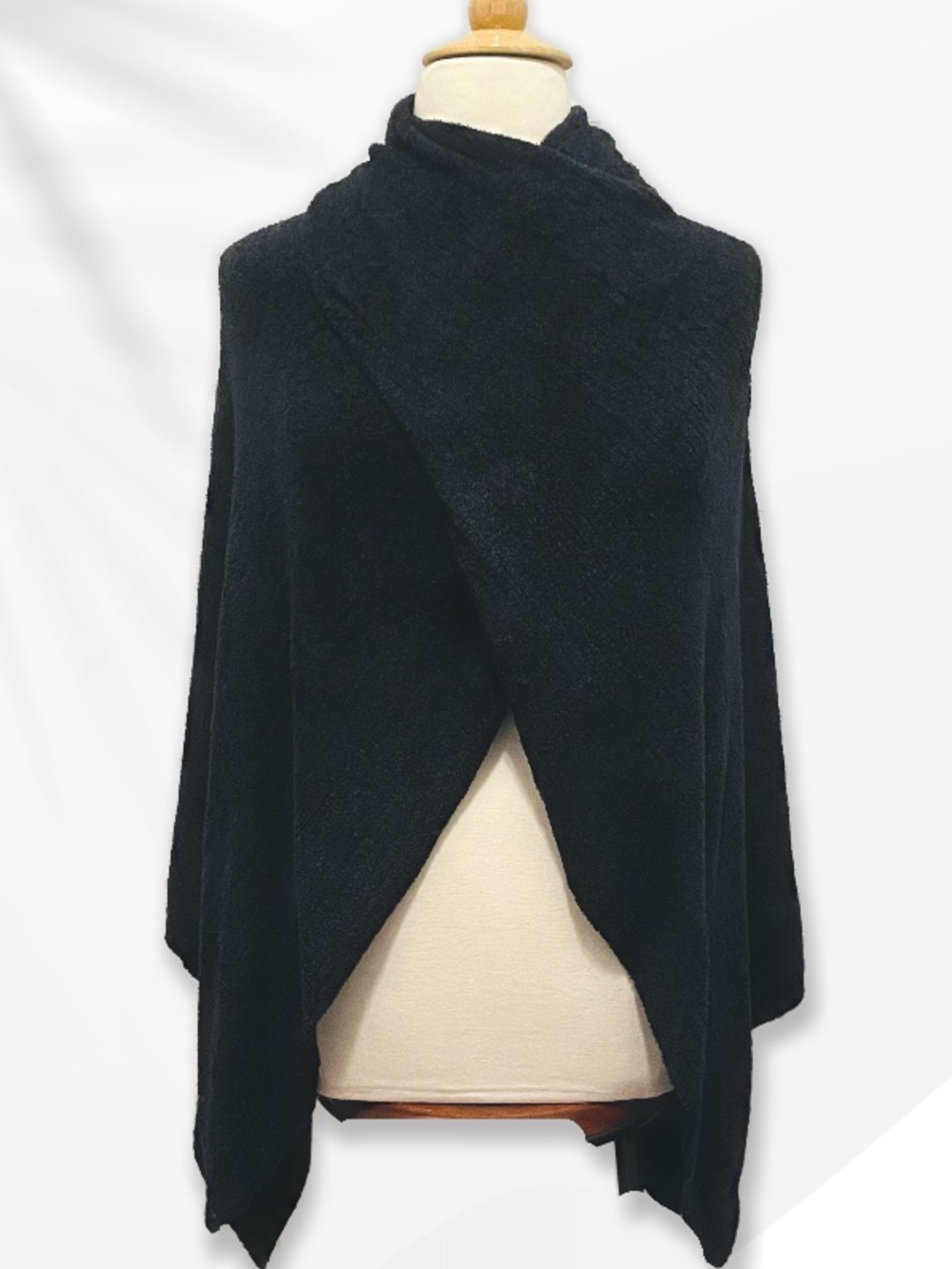 Barefoot Dreams Cozy Chic Black Poncho OS